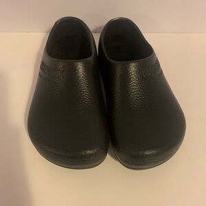 Birkenstock Black Leather Clogs